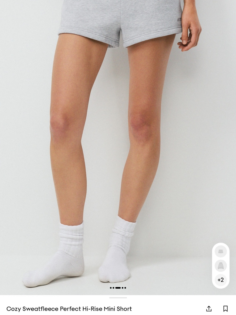 Aritzia Cozy sweet fleece perfects hi ride short mini short brand new